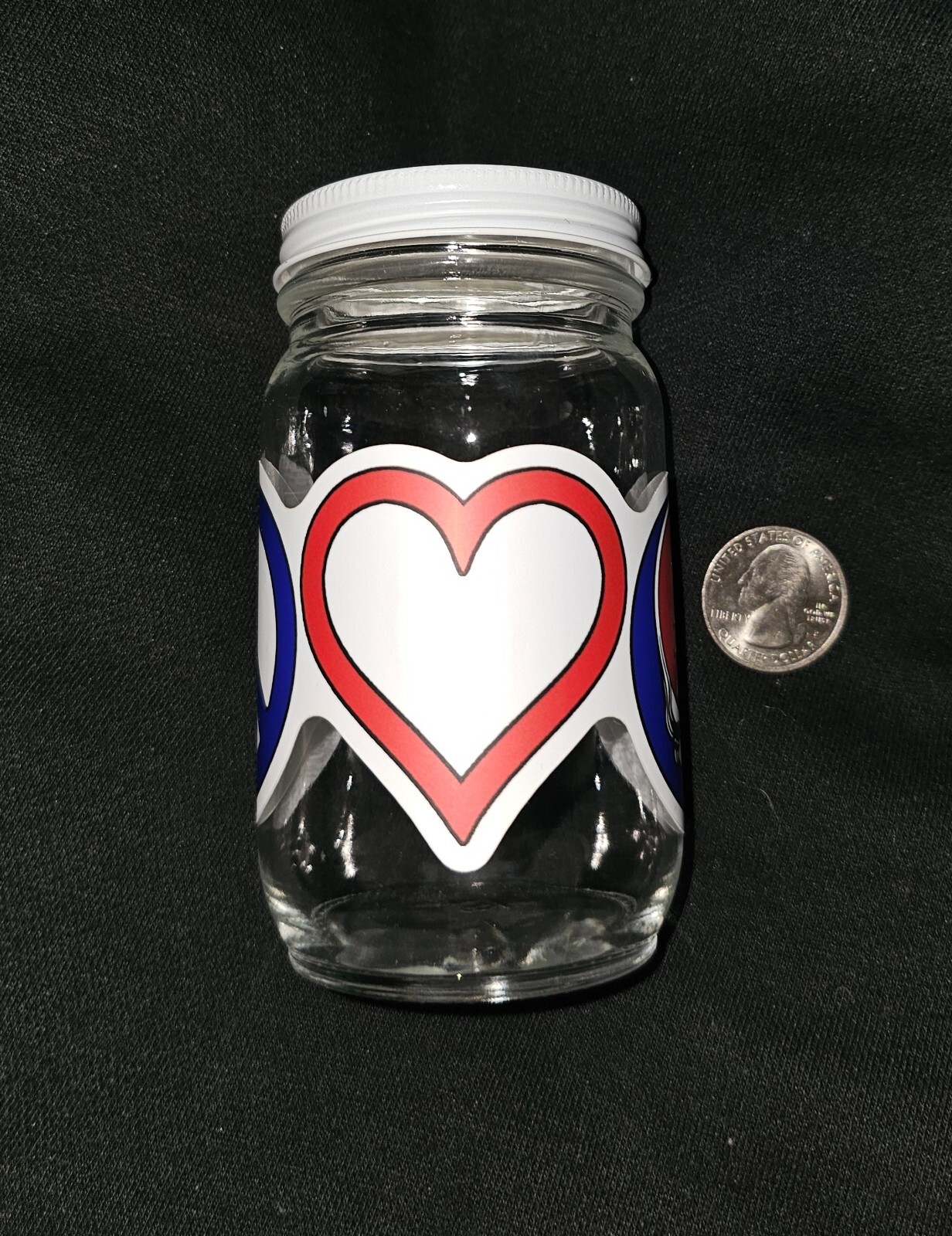 Grateful Dead – Peace Love & Grateful Dead 8oz Round Glass Stash Jar 2.5″x4.5″