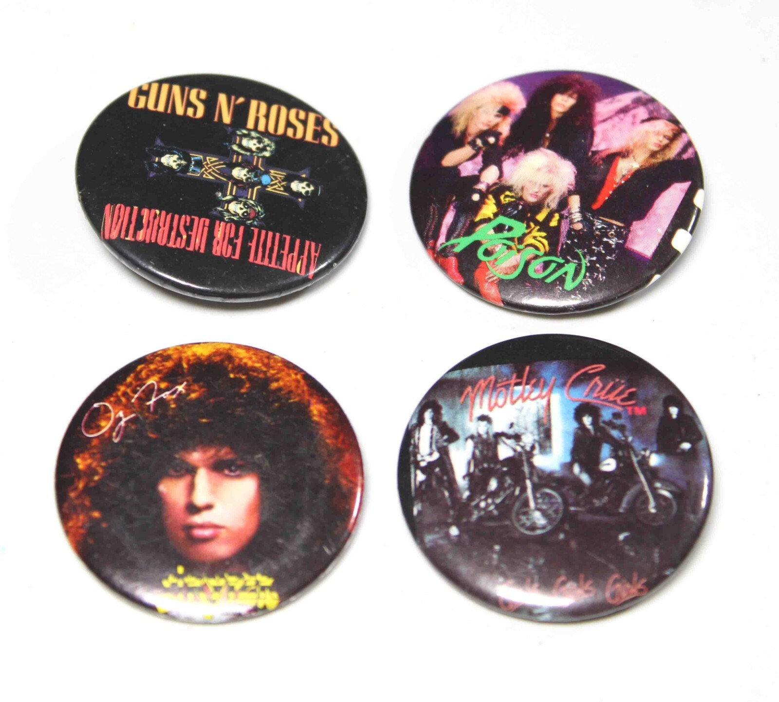 Motley Crue Girls Girls Girls GNR Poison Oz Fox Pin Button Concert 2011 – 1.5″