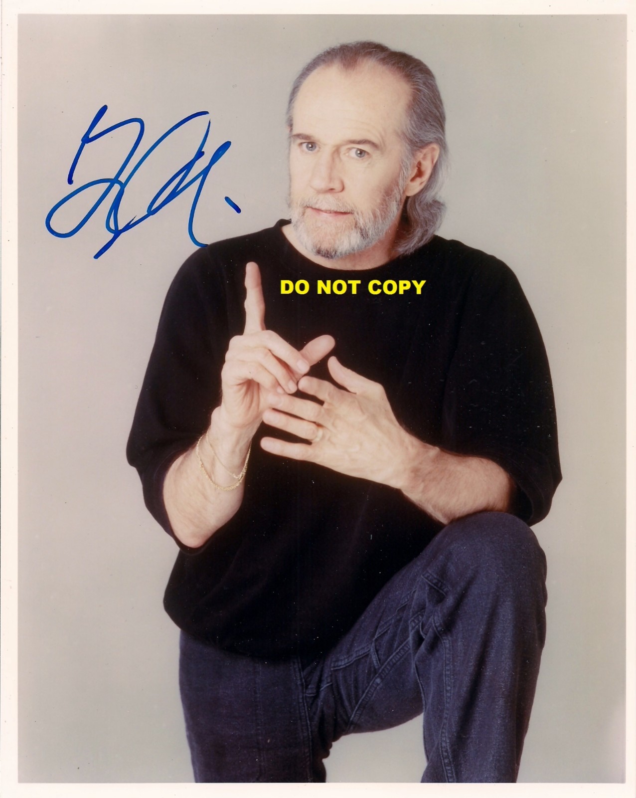 GEORGE CARLIN 8X10 AUTHENTIC IN PERSON SIGNED AUTOGRAPH REPRINT PHOTO RP