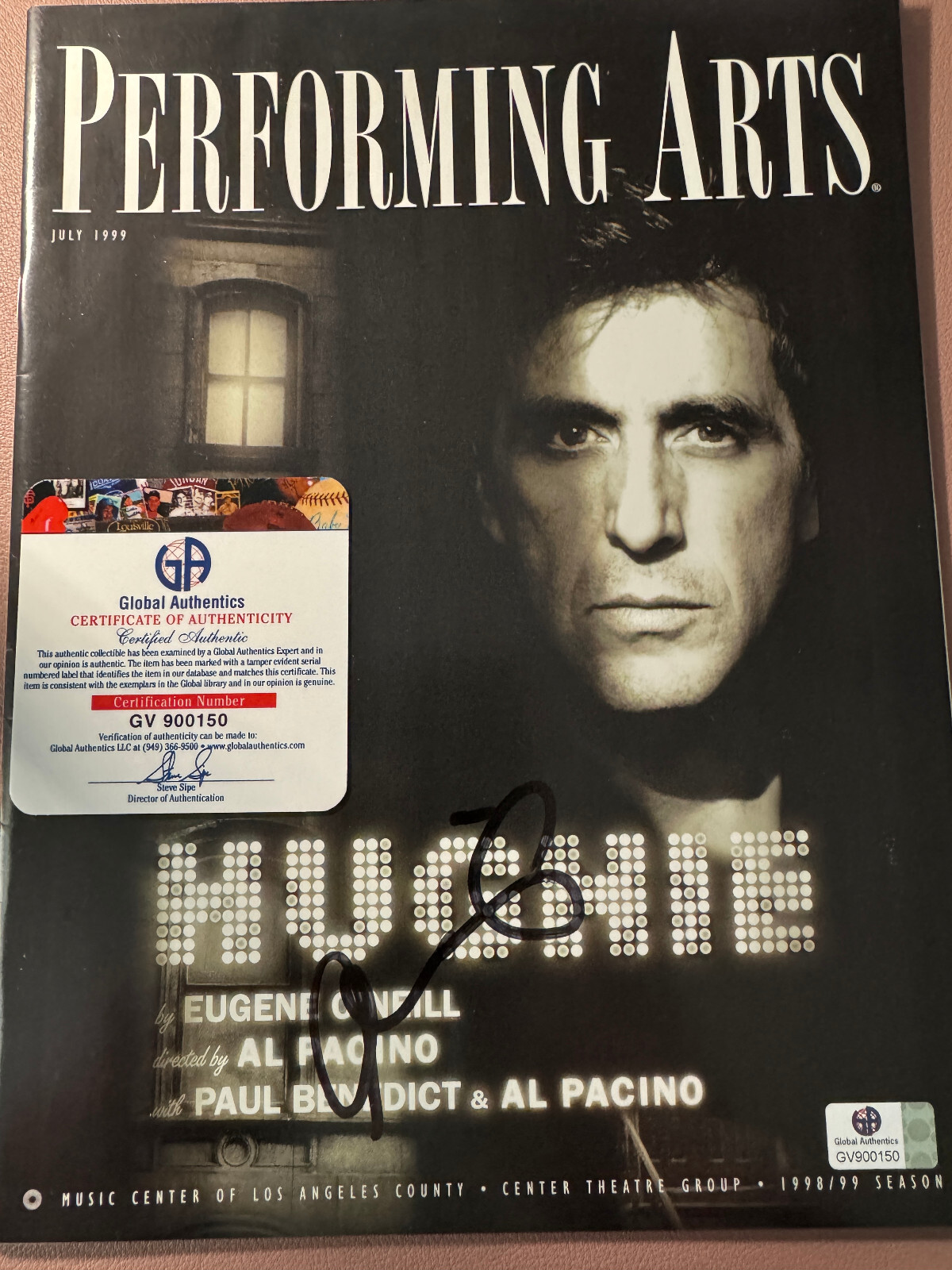 Al Pacino Signed•RARE•*HUGHIE* 1996•Program 8×10.5•GLOBAL AUTHENTICS, LLC COA
