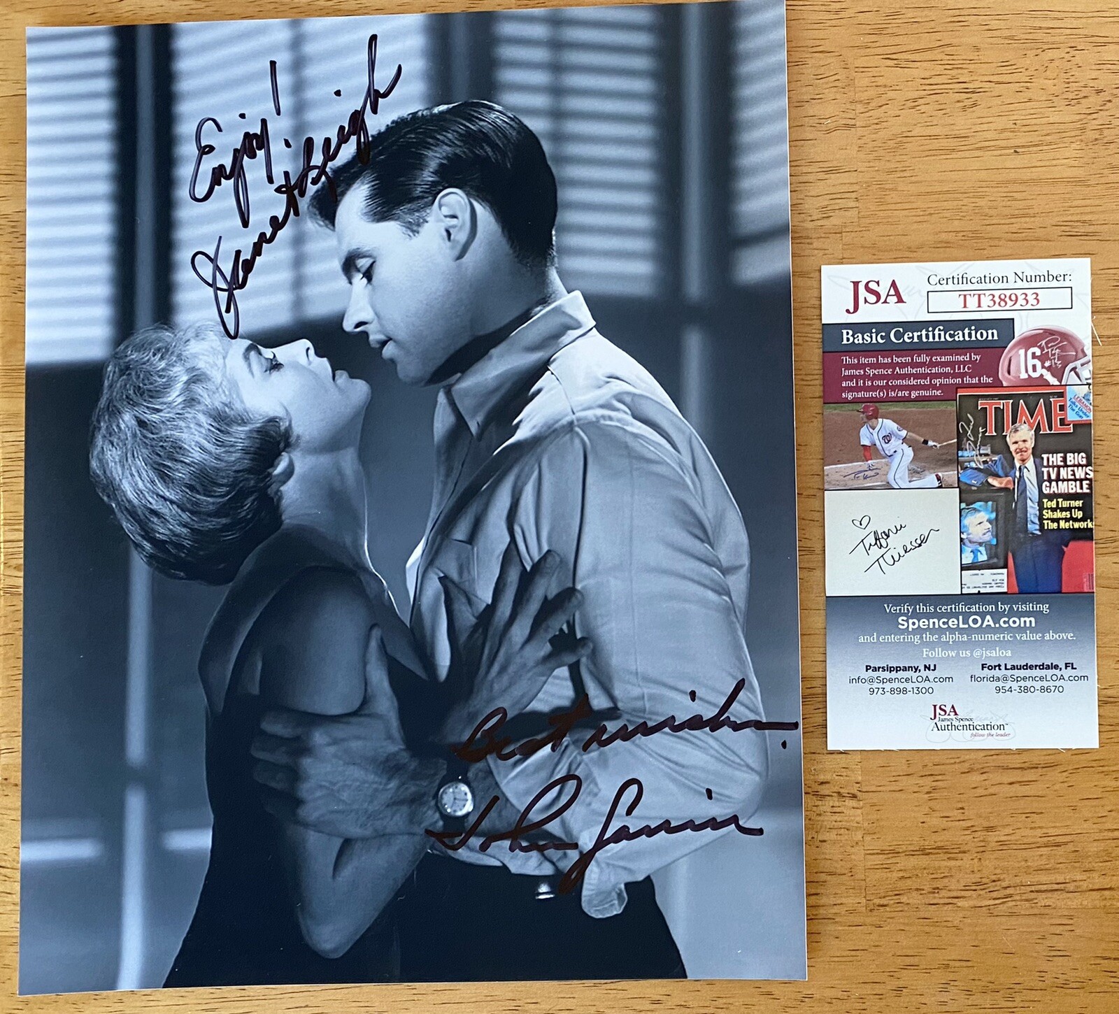 Janet Leigh & John Gavin Signed Autographed 8×10 Psycho Photo JSA Certified