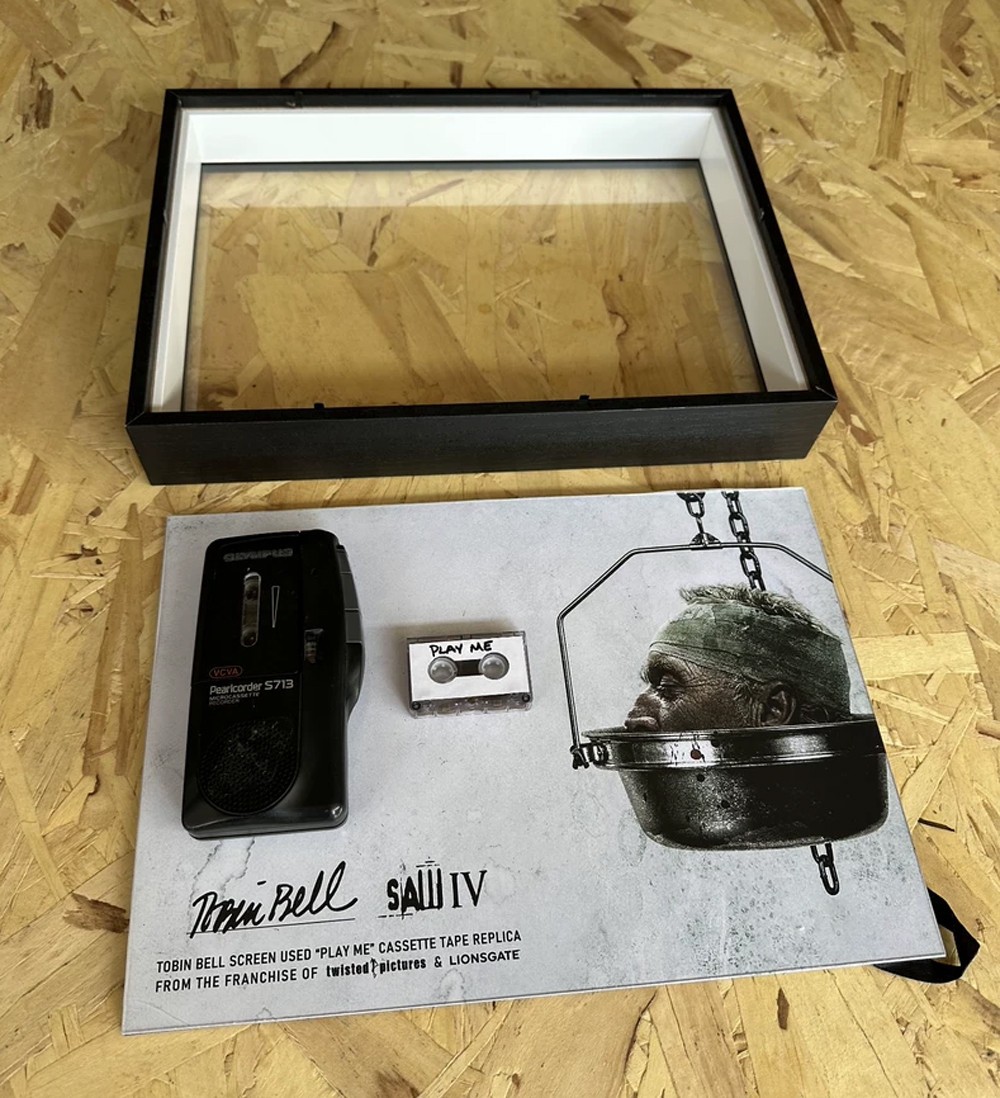 SAW IV Tbbin Bell Screen Cassette Mark Hoffman Tape Movie Prop Replica