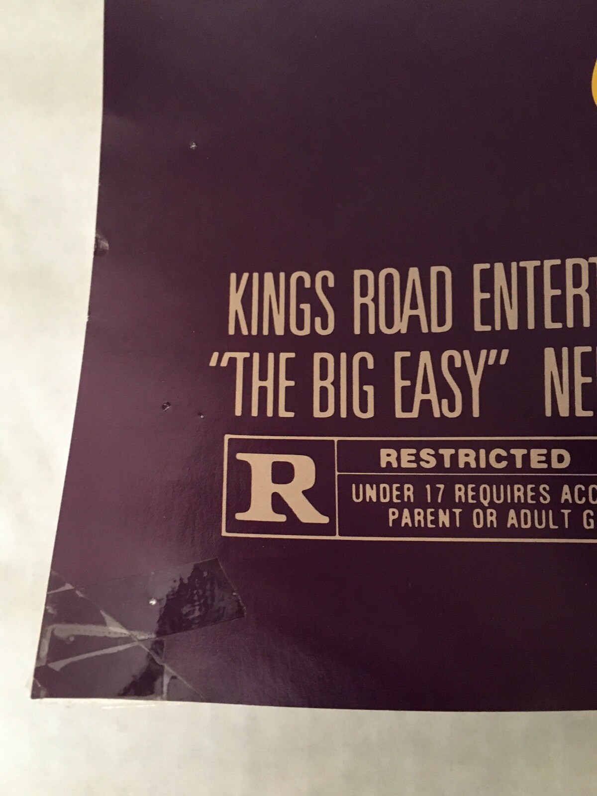 The Big Easy Movie HBO Video Release Poster 1987 Dennis Quad Ellen Barkin •Wear*