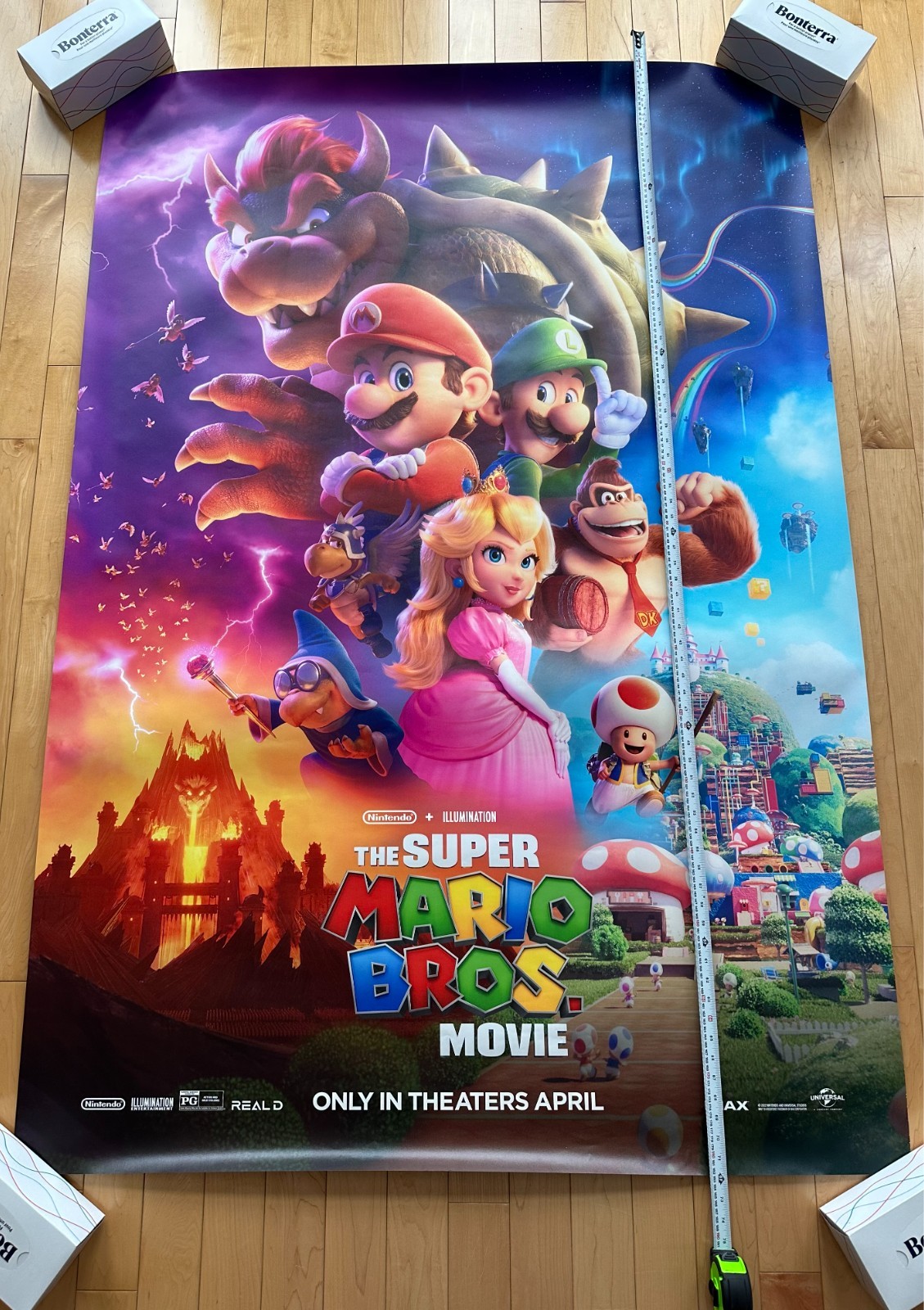 HUGE THE SUPER MARIO BROS MOVIE 48″x70″ HUGE BUS SHELTER STOP BANNER POSTER 2023