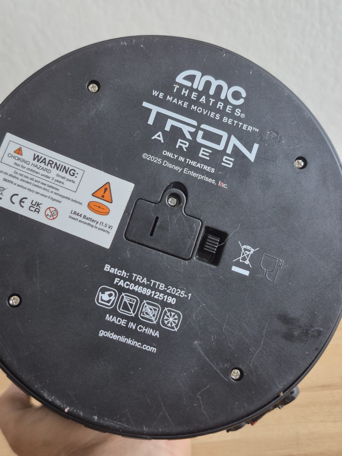 Tron Ares Totem Popcorn Bucket Theater Exclusive (LED Light-Up) Works