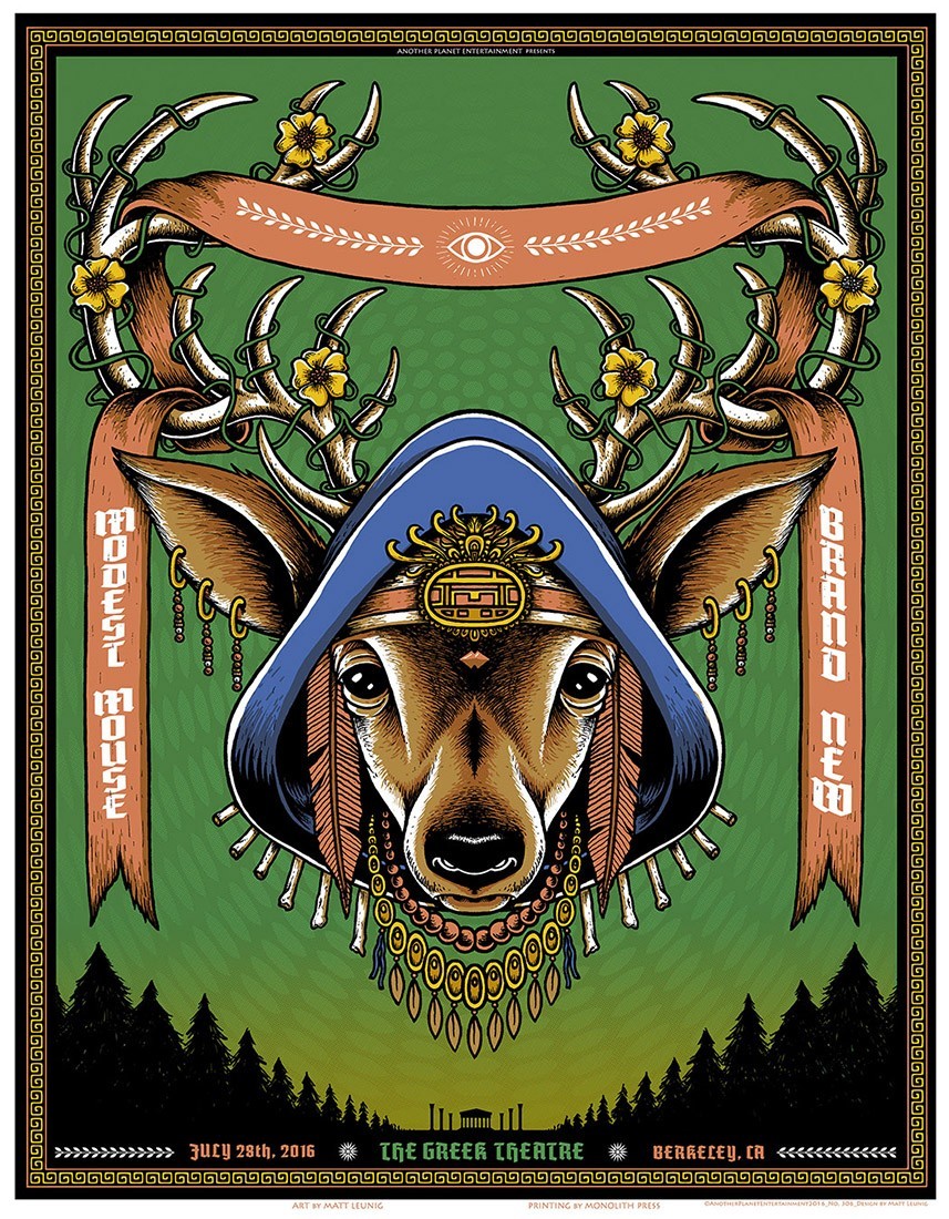 2016 MODEST MOUSE CONCERT POSTER WALL ART PRINT SIZE 10x14in On 11x17in