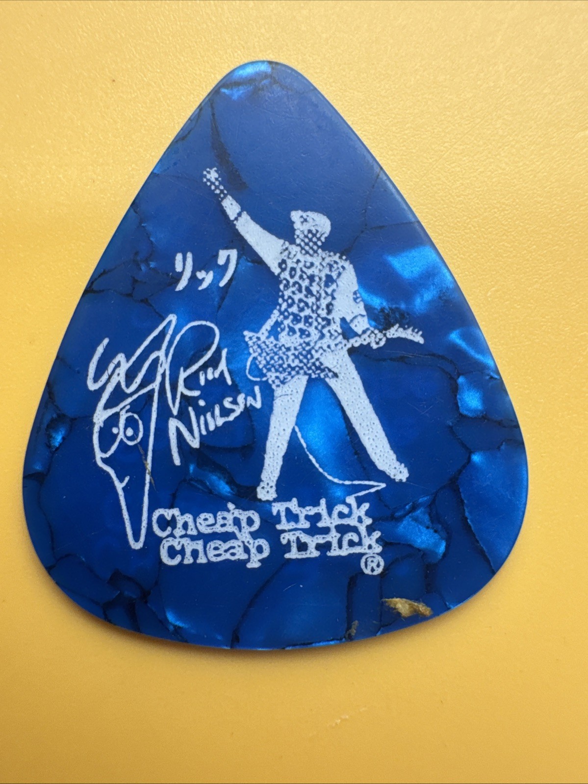 CHEAP TRICK RICK NIELSEN Signature Tour Guitar Pick Concert Stage Band Plectrum