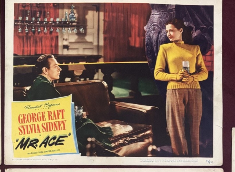 MR ACE LOBBY CARDS (5) 1946 GEORGE RAFT SYLVIA SIDNEY