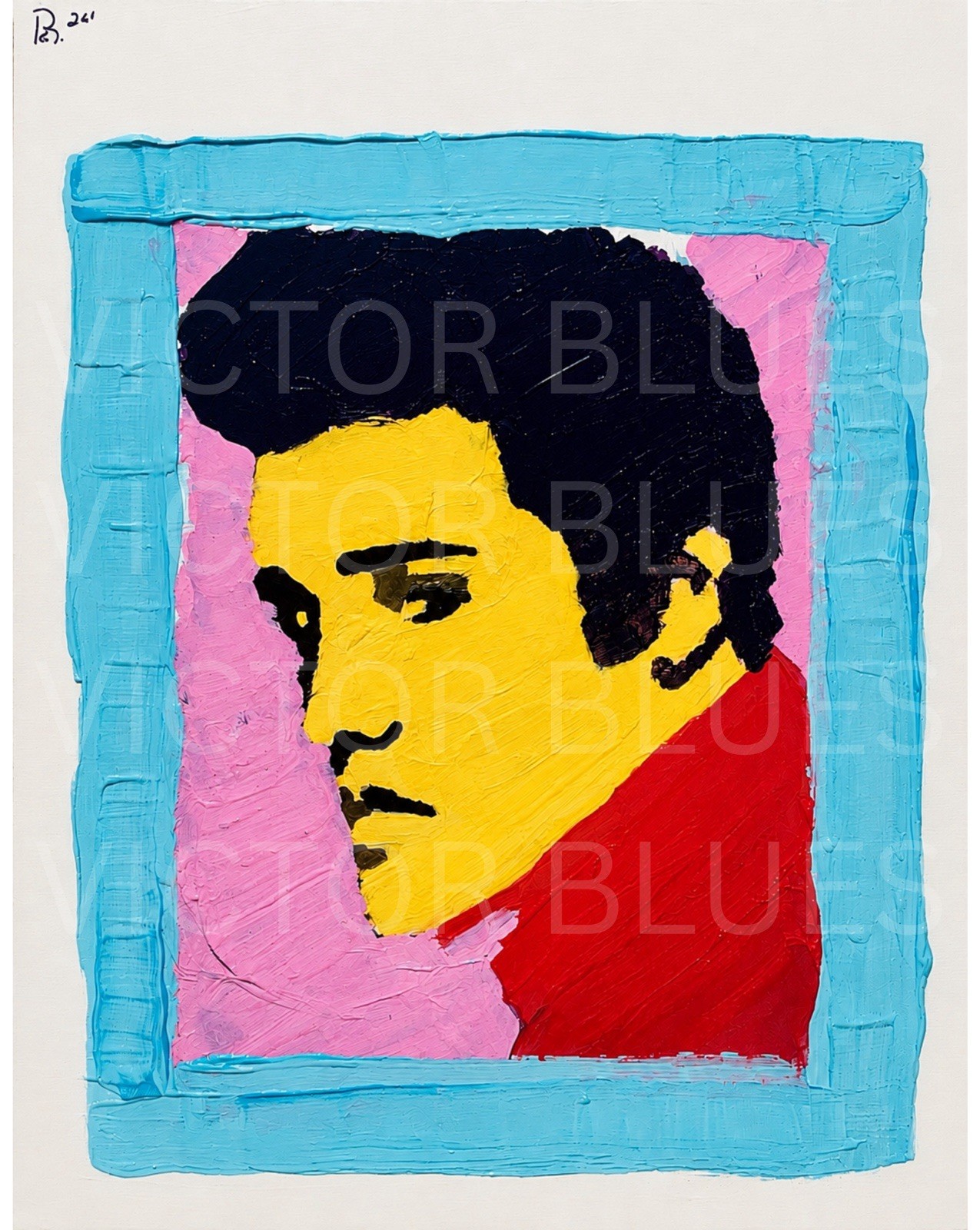 Elvis Presley Portrait Poster, Original Elvis 11×14 Wall Art