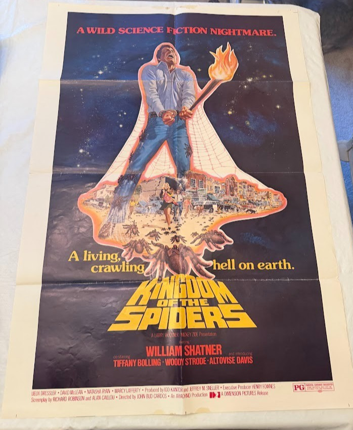 Kingdom of the Spiders 1977 Original Movie Poster Folded 29×42-William Shatner