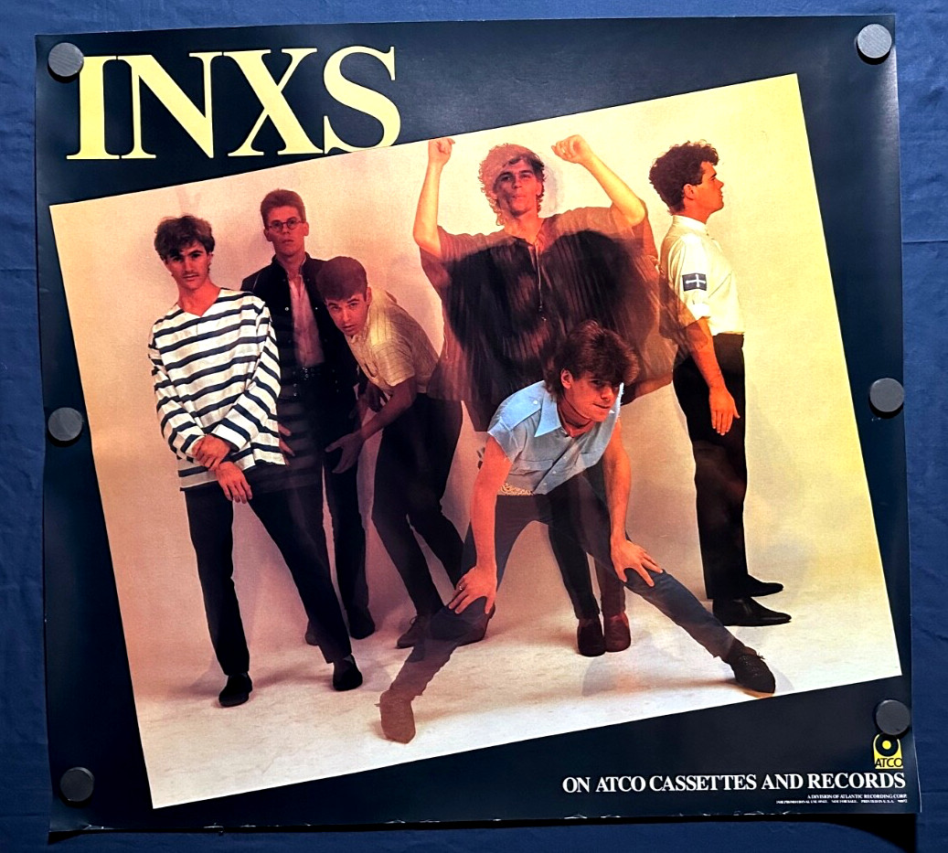 Vintage Rare INXS In-Store ATCO PROMO POSTER 25″ x 23″ Record Store Display EX+