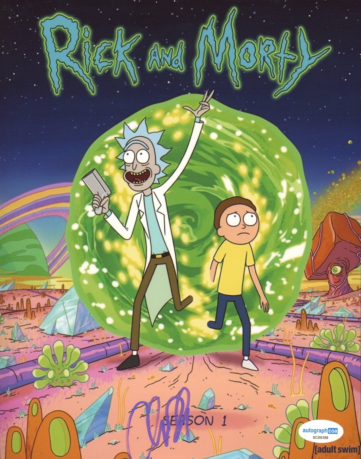 Chris Parnell Rick and Morty Autographed Signed 8×10 Photo ACOA