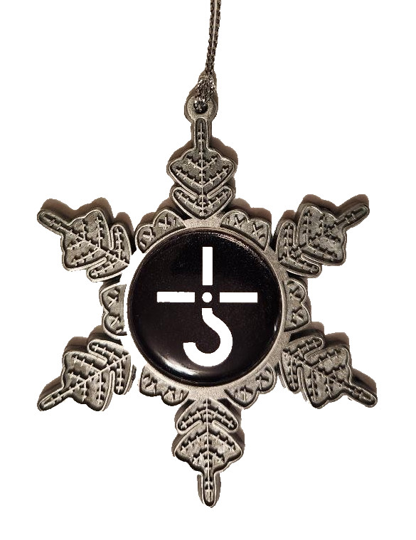 Blue Oyster Cult Christmas ornament, Blue Oyster Cult Logo Xmas snowflake