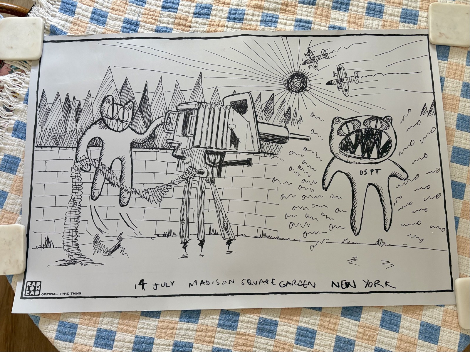 Radiohead Concert Poster MSG New York July 14 2018 22×32