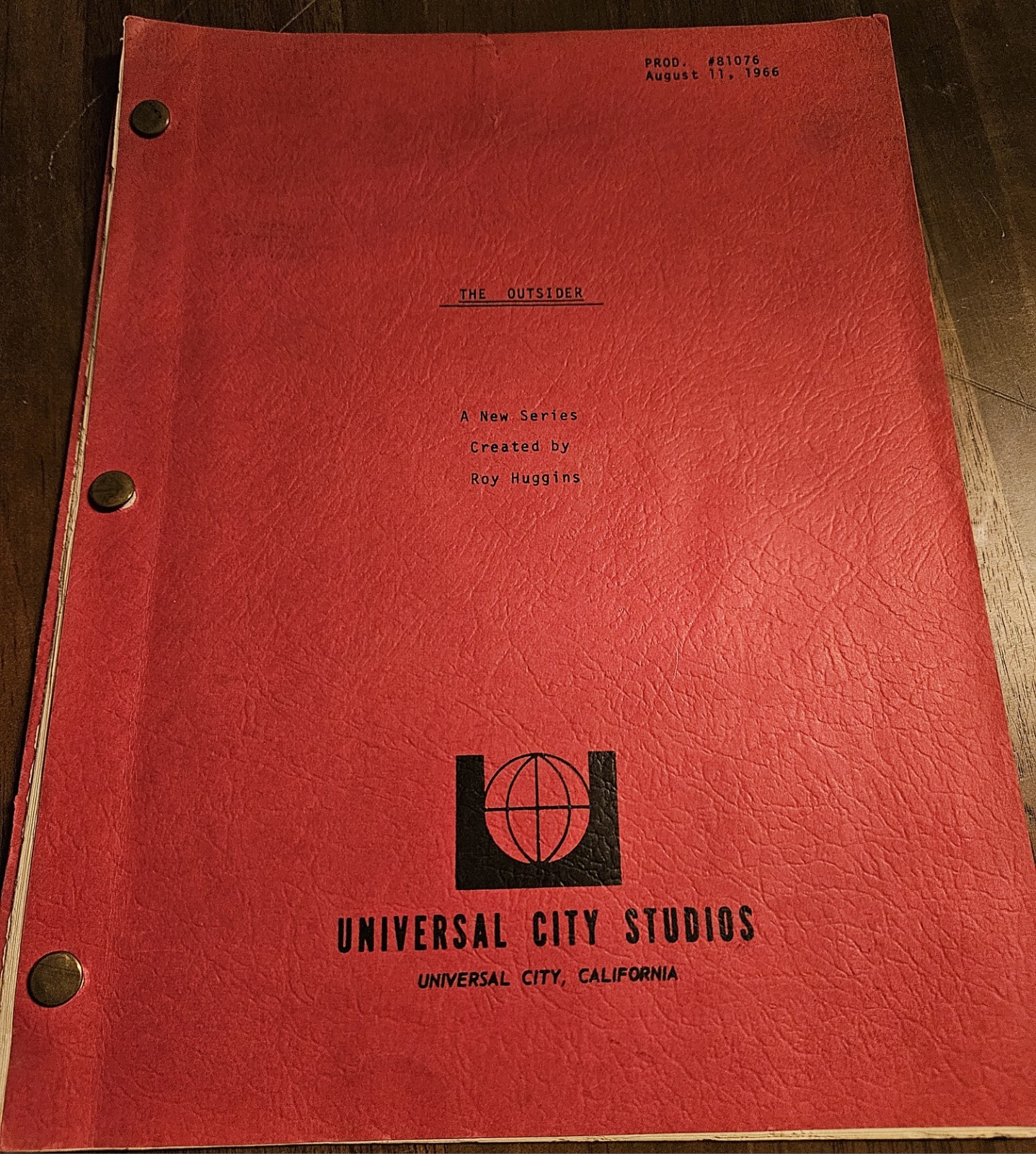 ​RARE 1966 “THE OUTSIDER” Series Presentation Script – Roy Huggins / Universal