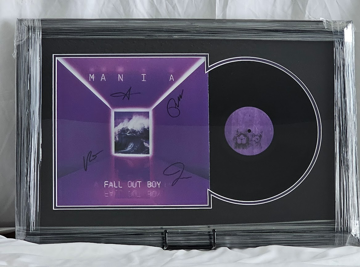 Fall Out Boy Band Signed Autographed Mania LP Record Vinyl JSA COA