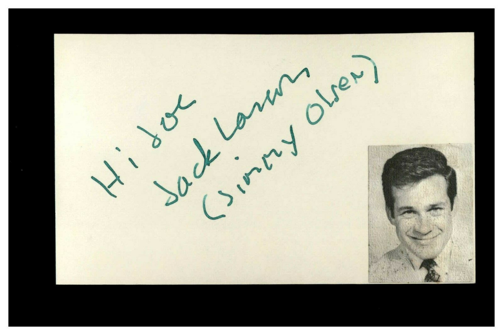 Jack Larson (D.2015) – Actor Jimmy Olsen Vintage Signed 3×5 Index Card
