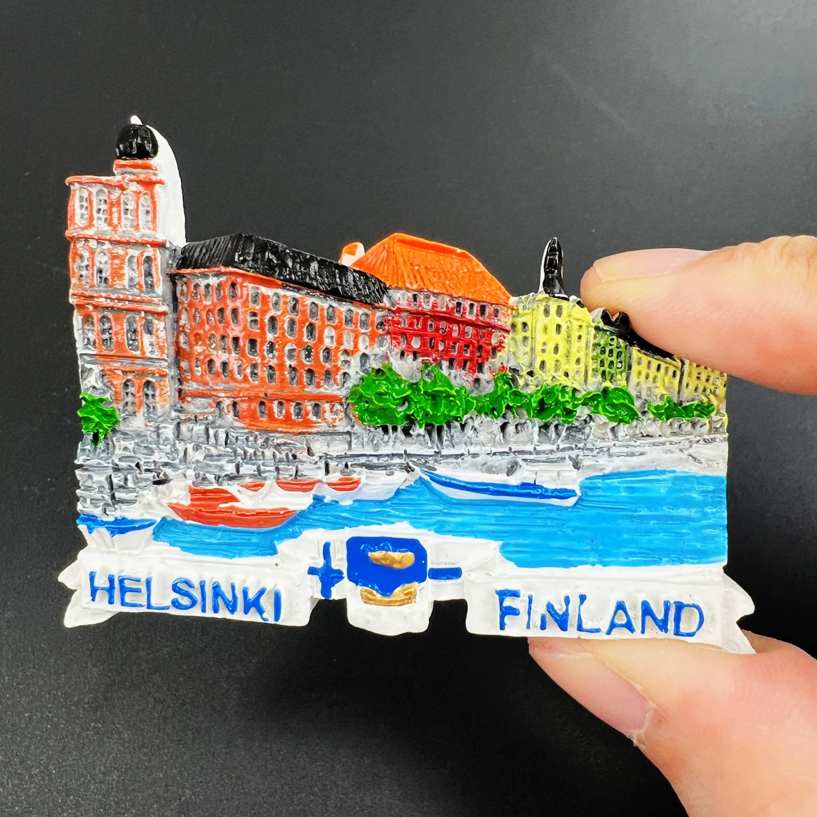 HELSINKI FINLAND 3D Resin Refrigerator magnet travel souvenirs craft