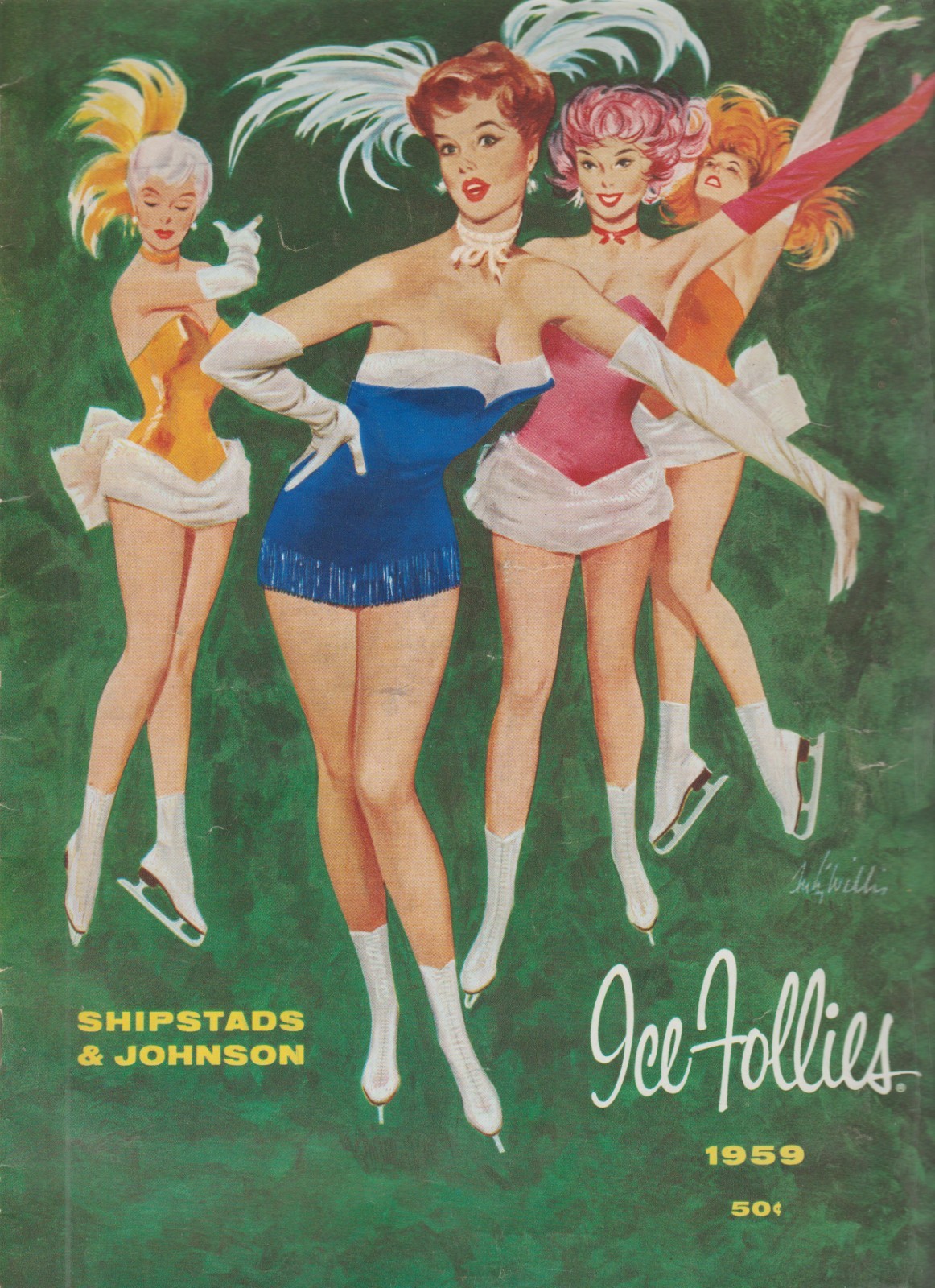 VTG SHIPSTAD & JOHNSON 1959 ICE FOLLIES FIGURE SKATING COLLECTIBLE PROGRAM