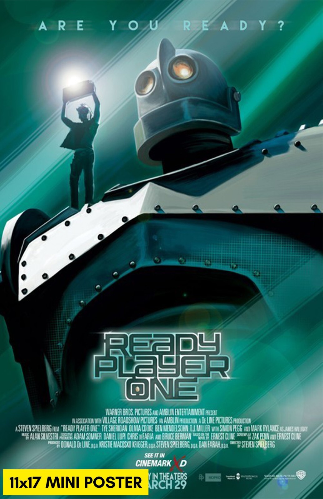 Ready Player One (2018) Movie Poster 11×17 Video Game Spielberg