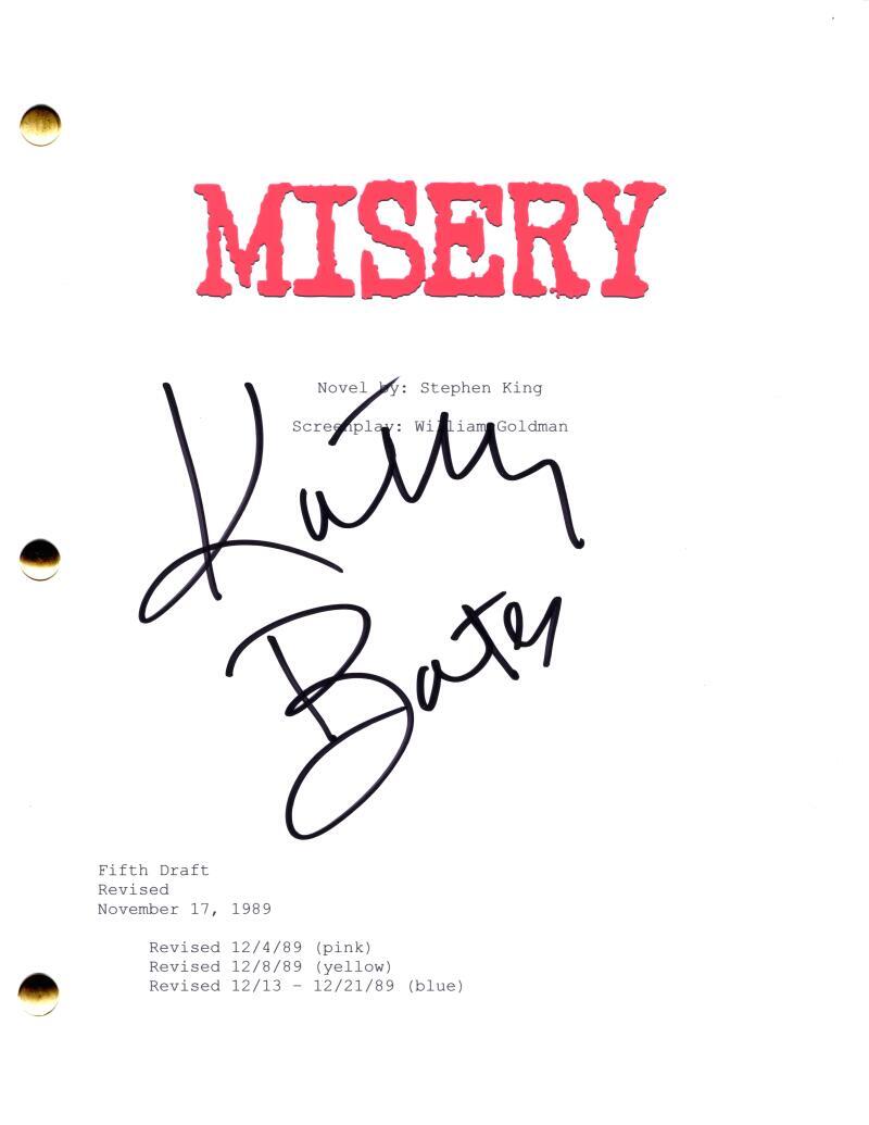 Kathy Bates Signed Autograph Misery Full Movie Script Screenplay – Annie Wilkes