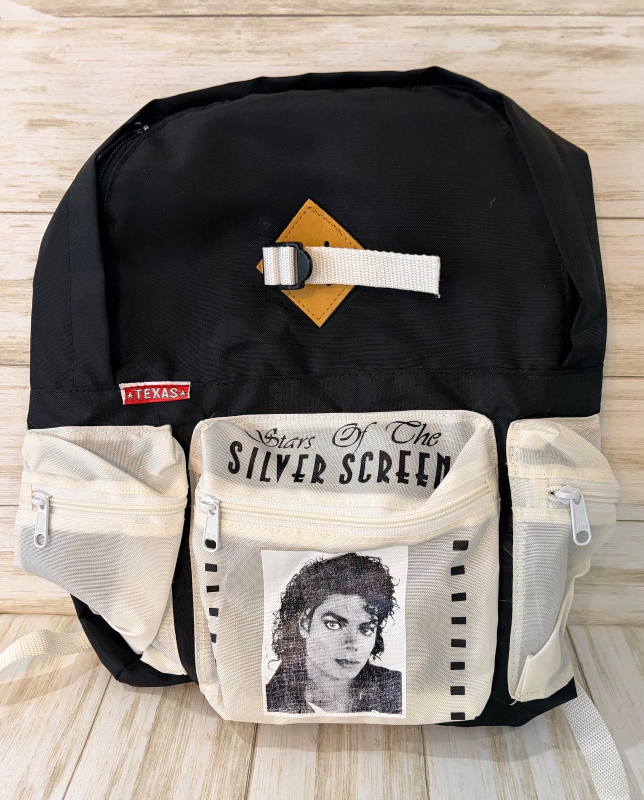 Michael Jackson Unbranded Backpack Stars of The Silver Screen 16″ Bad Photo NEW