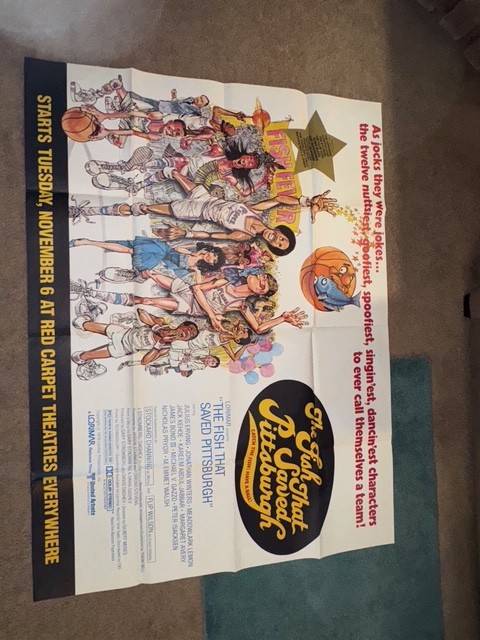 THE FISH THAT SAVED PITTSBURGH-ORIGINAL SUBWAY MOVIE POSTER 1979 Basketball