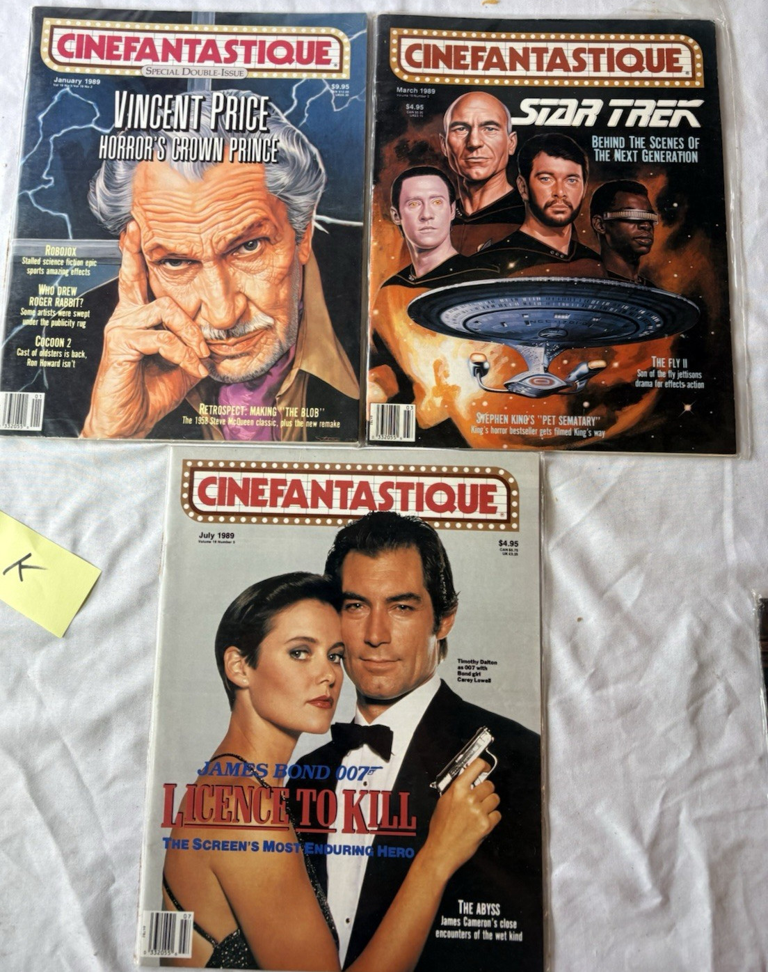 CINEFANTASTIQUE Set of 3 Vol 19 1989 Vol 1 2 3 5 (K)