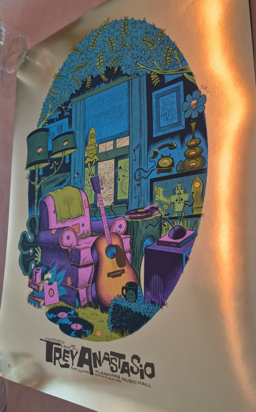 Trey Anastasio Phish Poster FOIL 2026 Buffalo Kleinhans Syracuse NY Empower MSG