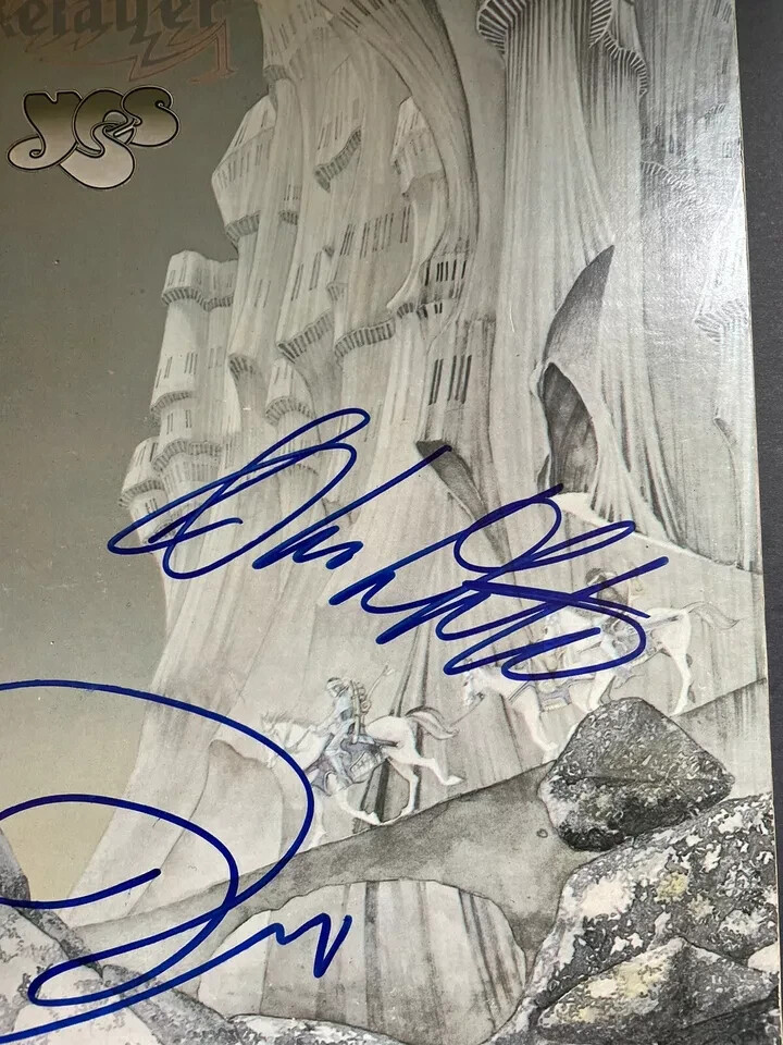 Alan White Jon Anderson Signed Autographed Yes Relayer Album Proof