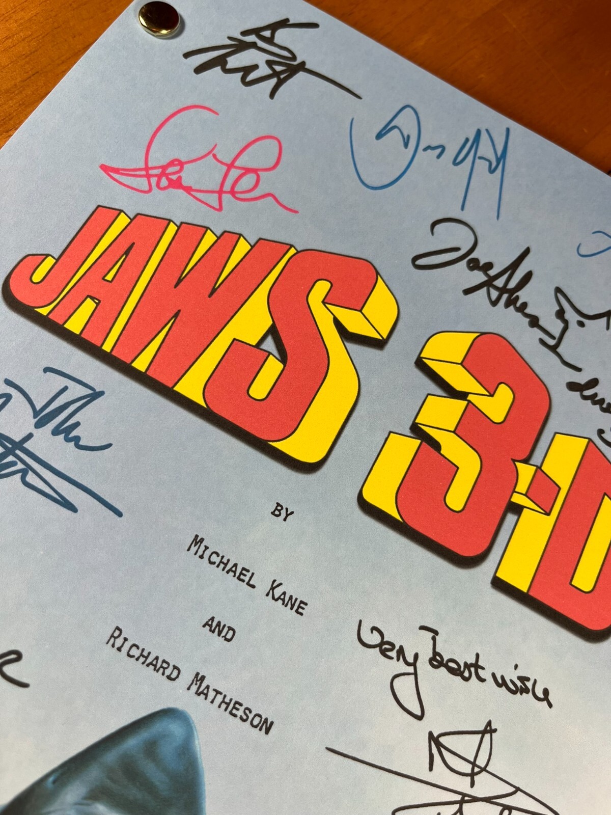 Jaws 1-4 Script Lot Signed- Autograph Reprints- FOUR SCRIPTS- Sharks