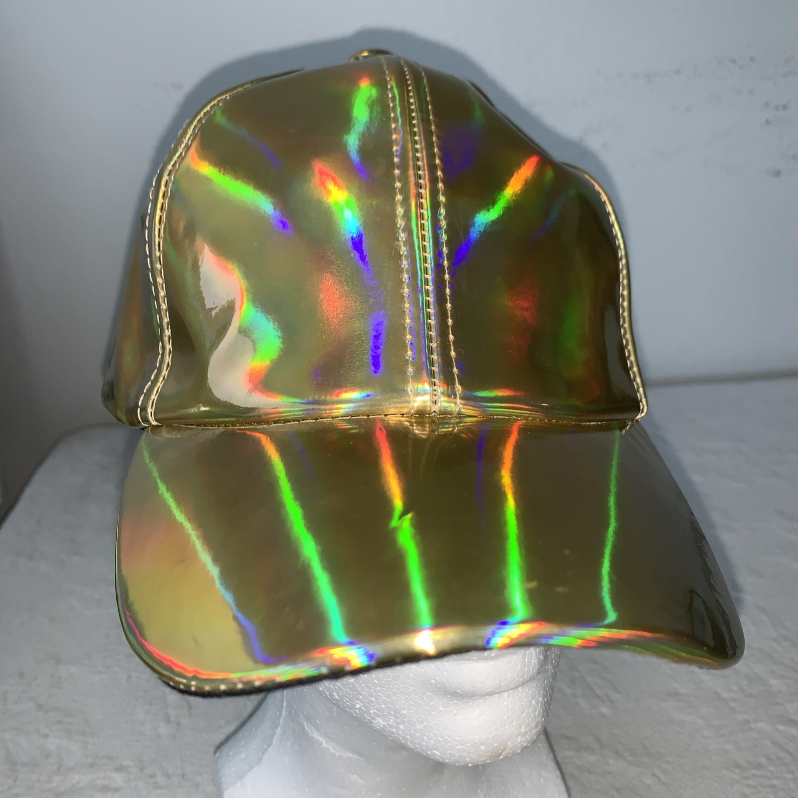 Universal Studios Back To The Future II Marty McFly Holographic Gold Hat Cap