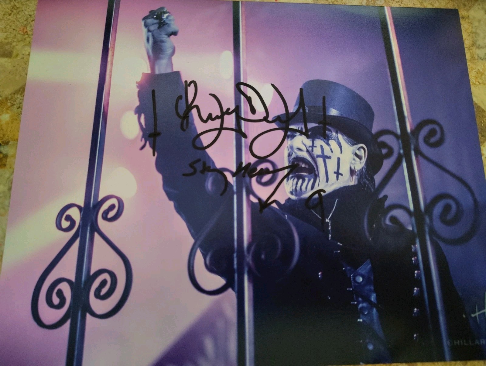 King Diamond Signed 8×10 Metal Icon Live Photo Puppet Master