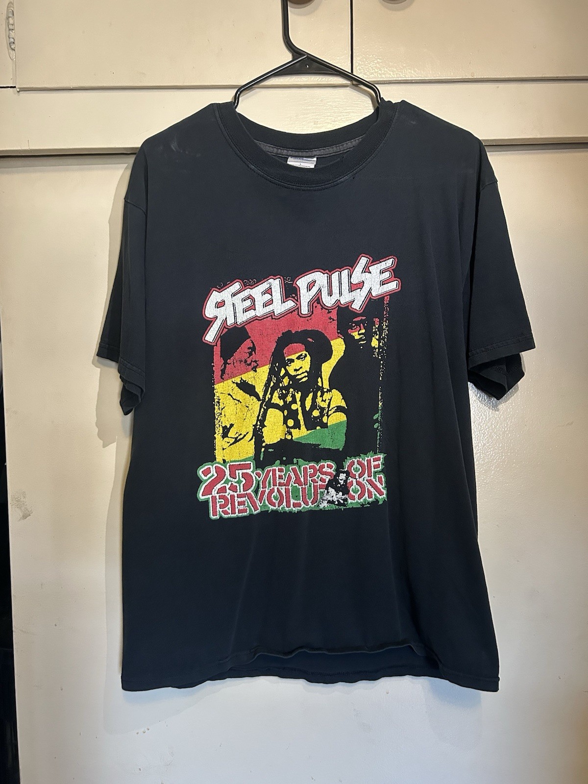 Steel Pulse 25 Years of Revolution Original Music Band T-Shirt Black