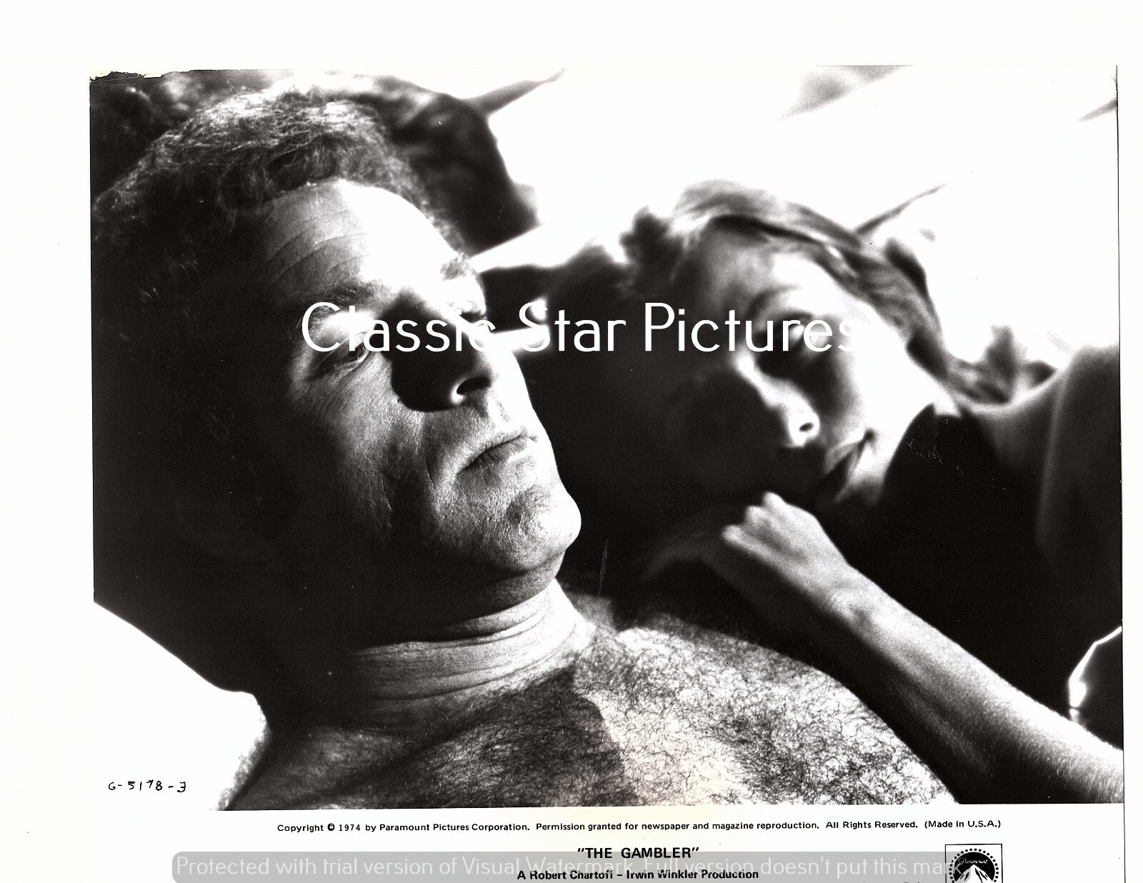 J430 James Caan Lauren Hutton Paul Sorvino lot of two 8 x 10 vintage photographs