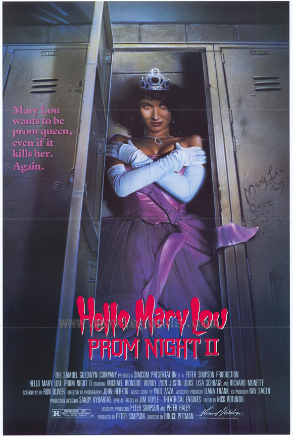 HELLO MARY LOU: PROM NIGHT 2 Movie POSTER 11×17 C Michael Ironside Wendy Lyon