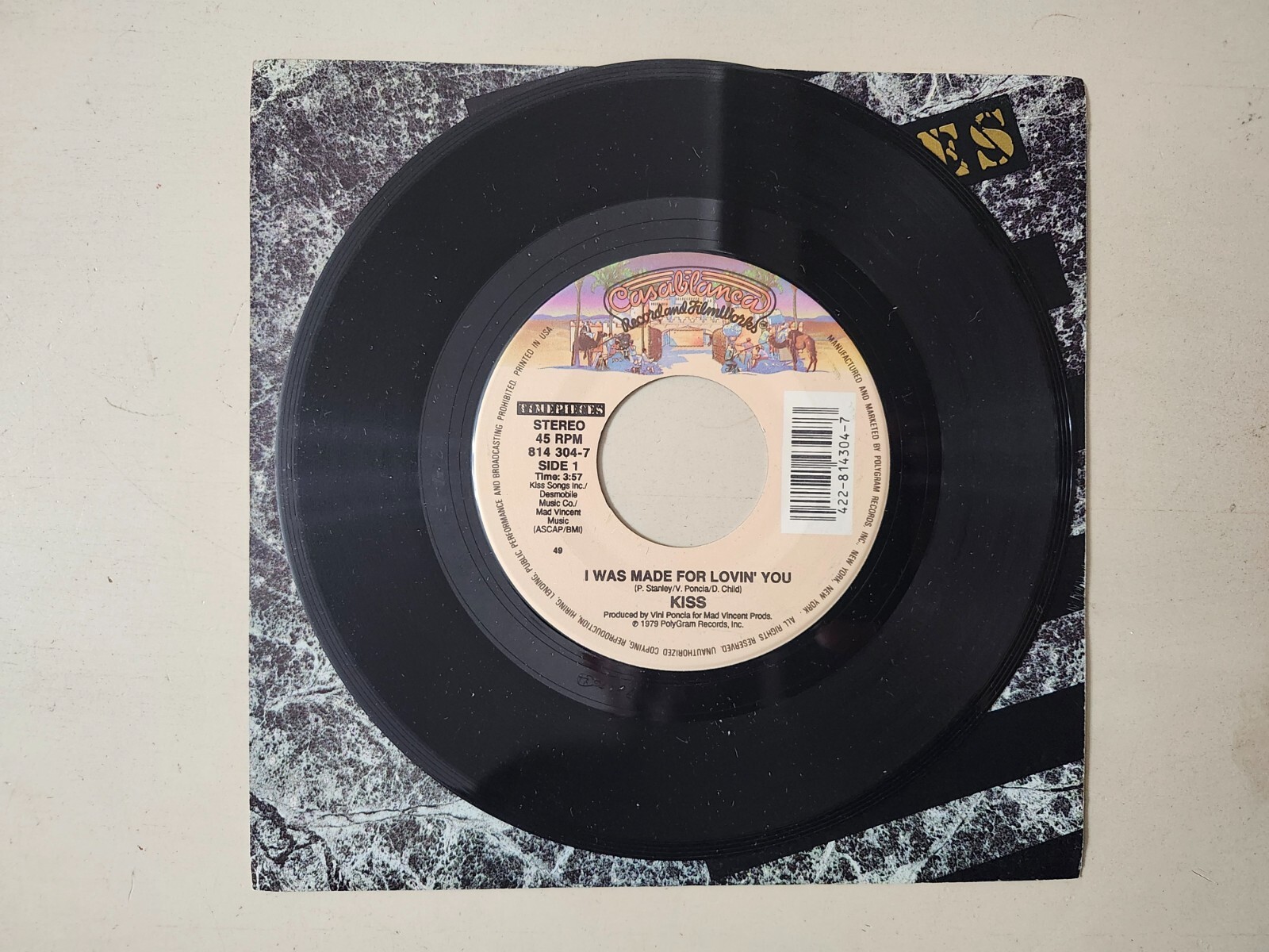 KISS RARE 1986 Timepieces Casablanca I Was Made Rock & Roll W Sleeve 814 304-7