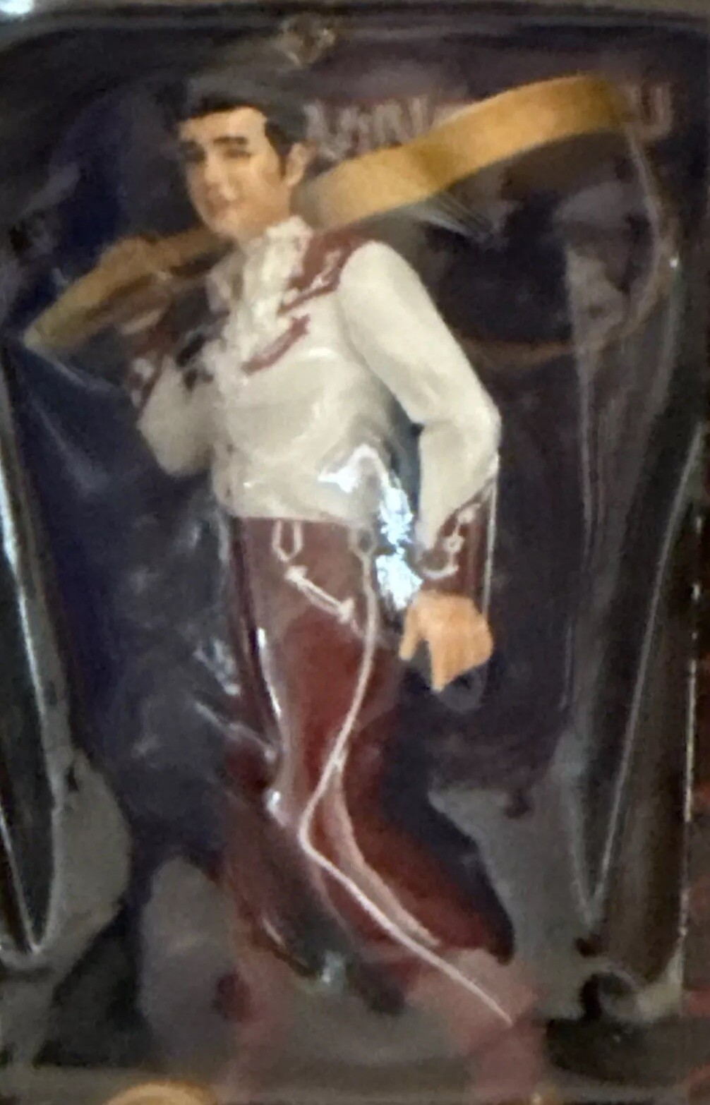 Trevco ELVIS PRESLEY Tree Ornament 50th Anniversary Loving You Holding Guitar