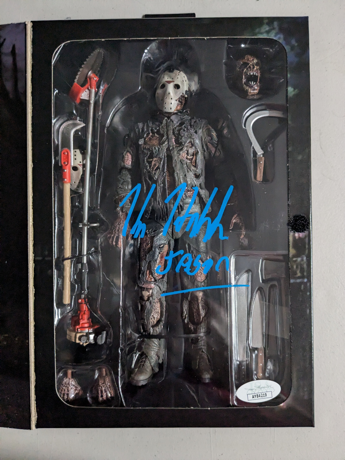KANE HODDER Signed Jason Voorhees NECA Figure Box Friday the 13th BAS JSA COA