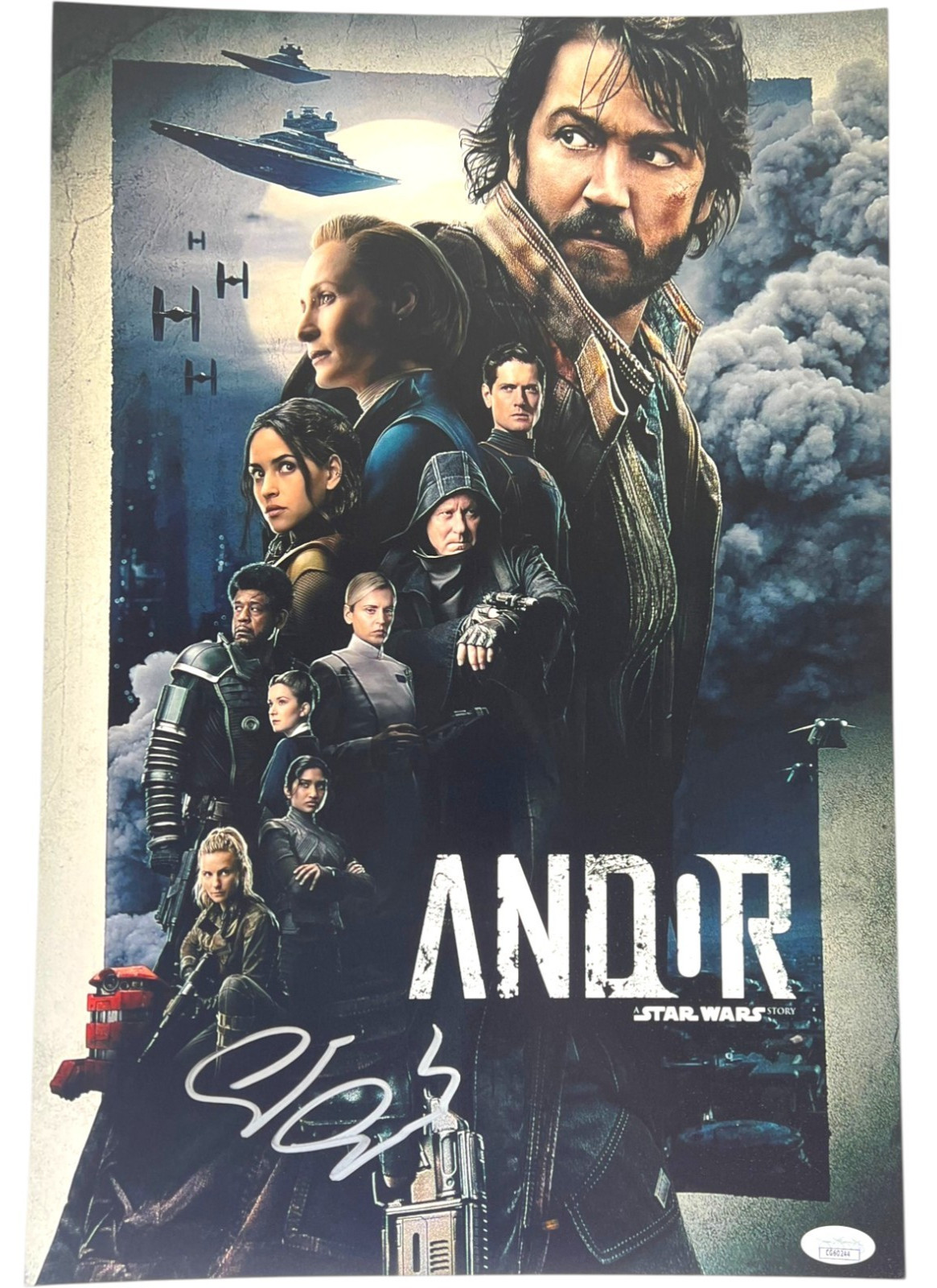 STELLAN SKARSGARD SIGNED STAR WARS ANDOR 12X18 TV POSTER PHOTO JSA COA