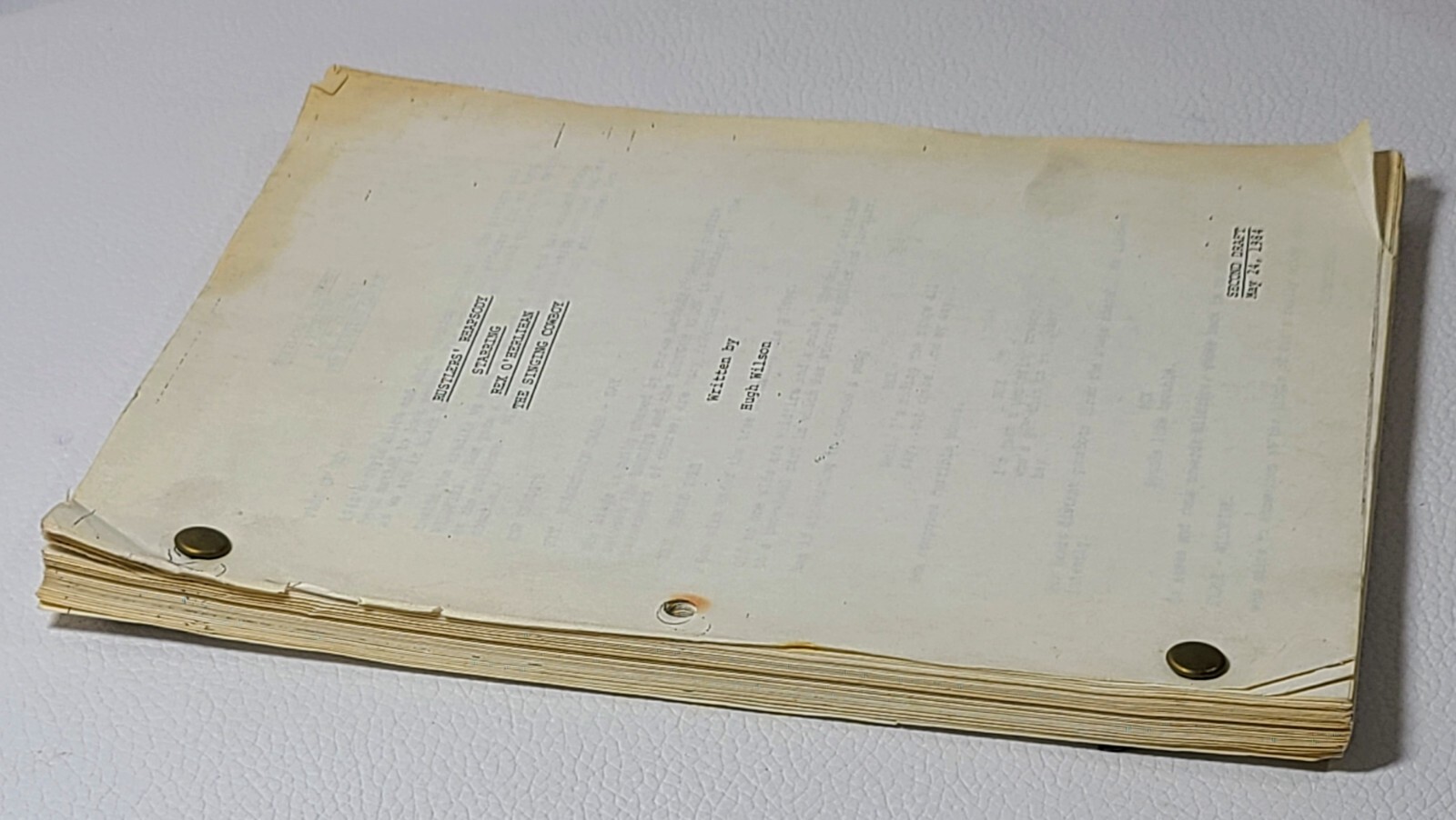 Rustler’s Rhapsody Screenplay Script 1984 Hugh Wilson Tom Berenger Vintage HTF