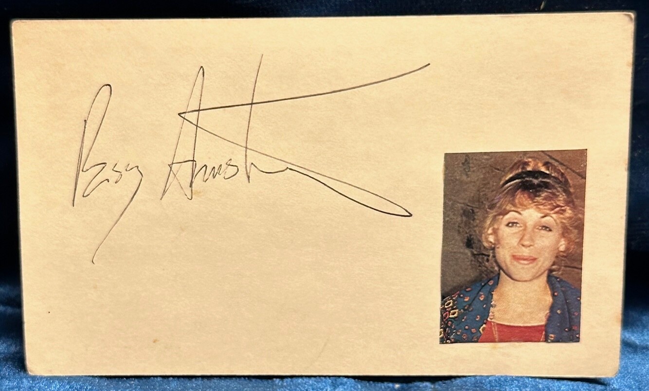 👀 Bess Armstrong Signed Autograph 3×5 Index Card Jaws 3 👀