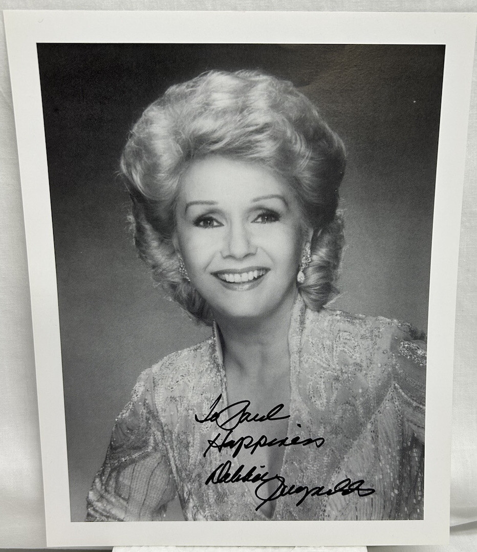 Debbie Reynolds American Actress Black White Photograph Signed Personalized