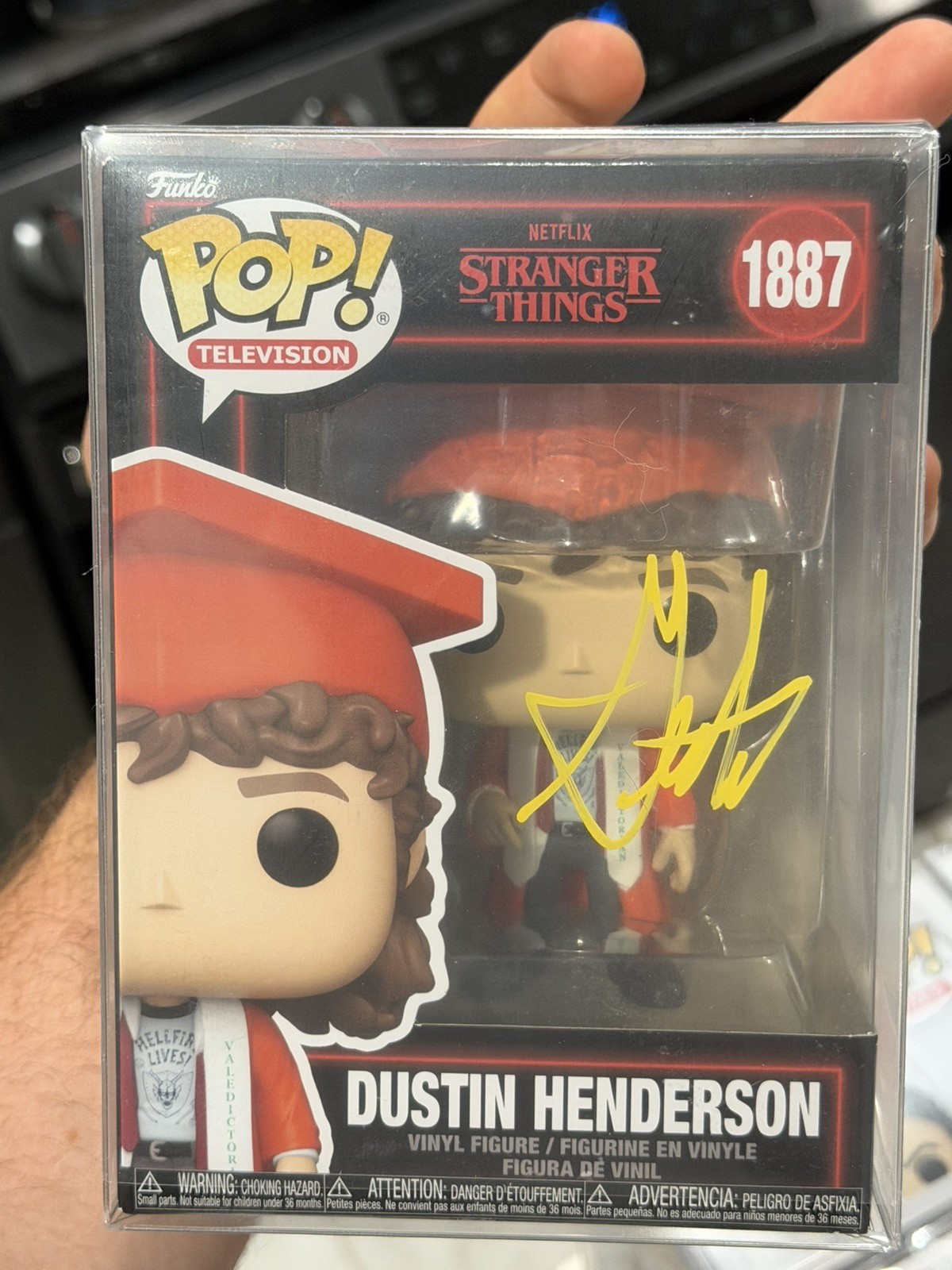 GATEN MATARAZZO SIGNED AUTOGRAPHED STRANGER THINGS DUSTIN FUNKO POP 1887 JSA COA