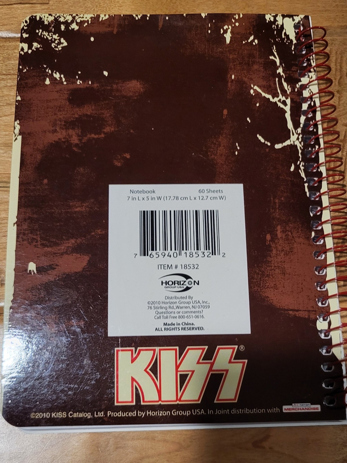 KISS Lot Collectable Items 7×5 Notebook, Sticker sheets, Air Freshener Unused