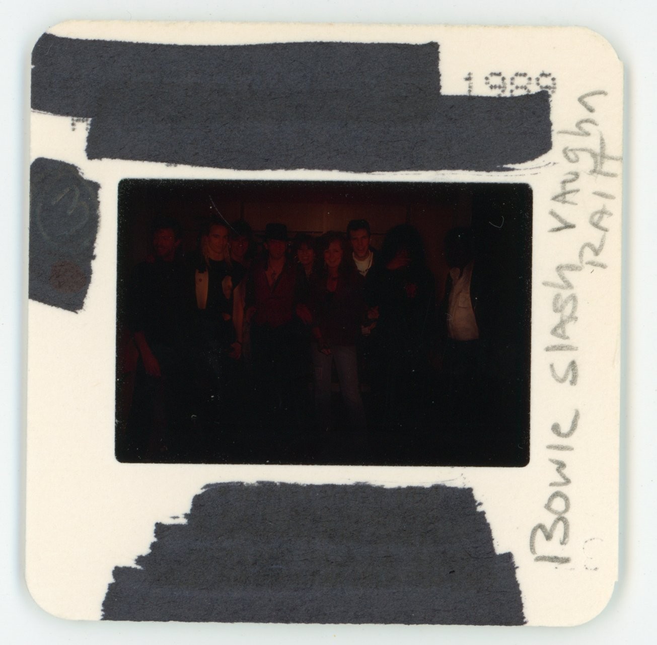 David Bowie Jeff Beck Stevie Ray Vaughan Chrissie Hynde Slash 1989 Press Slide