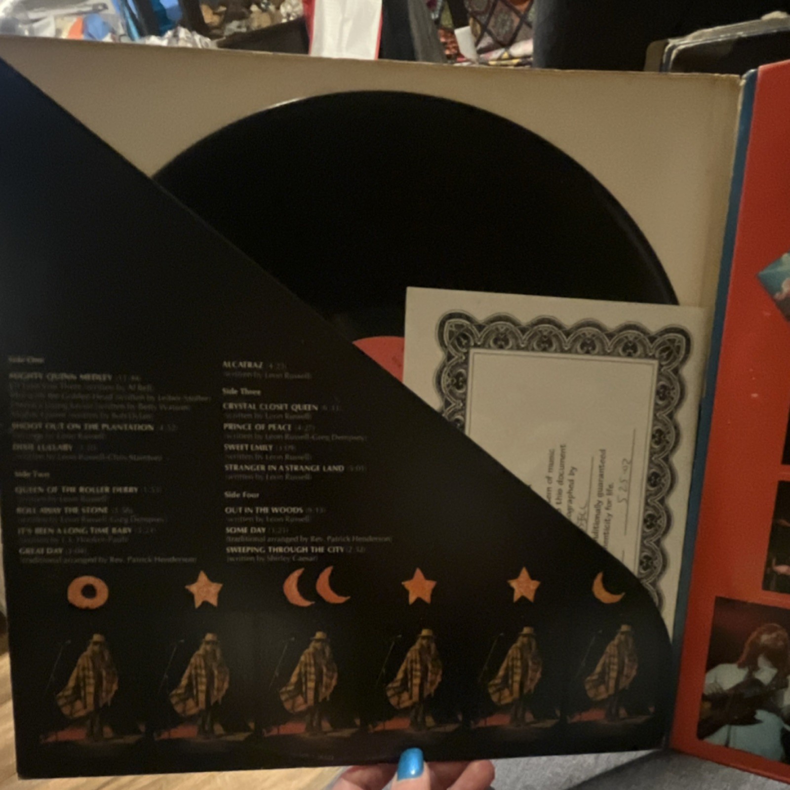 Leon Russell Leon Live SIGNED Authenticated WITH CERTIFICATE LPShelter STCO-8917
