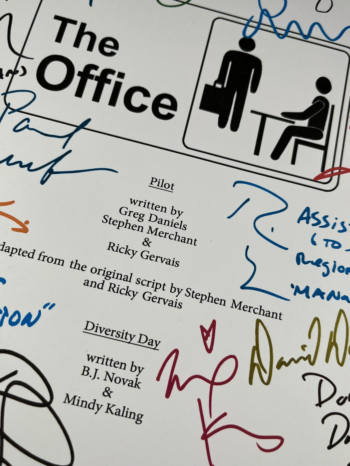 The Office Pilot Script Signed- And Episode 2- Autograph Reprints- 2 in 1