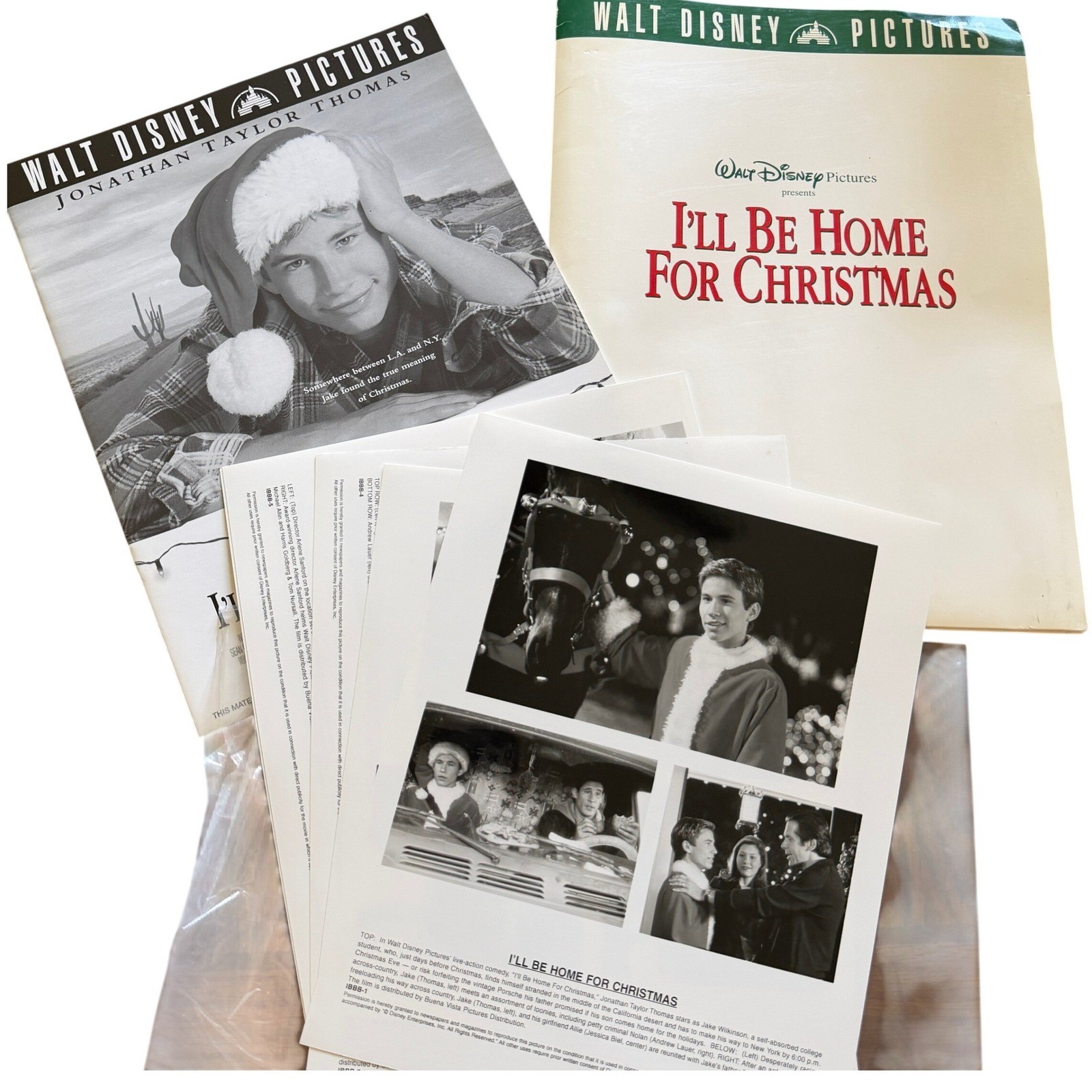 Walt Disney I’ll Be Home For Christmas Press Kit Jonathan Taylor Thomas 1998