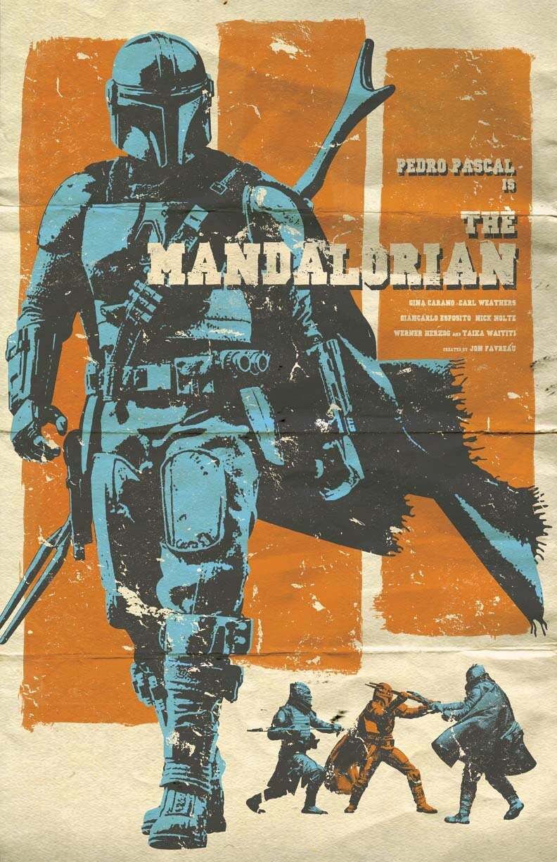 Star Wars The Mandalorian Mini Poster Print Pedro Pascal Cara Dune 🔥